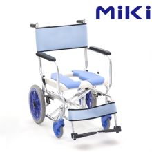 MIKI三貴手動(dòng)輪椅車CS-2  老人帶坐便器輪椅、洗澡椅 航太鋁車架