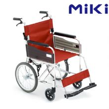 MIKI三貴手動(dòng)輪椅車MPTC-46JL 紅色 S-2重量11.5公斤，小型便攜，免充氣實(shí)心胎 老人輪椅車