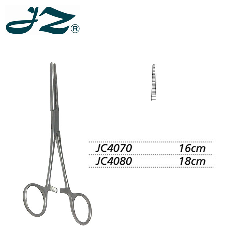 金鐘止血鉗JC4080 18cm 直全齒（羅-平氏）