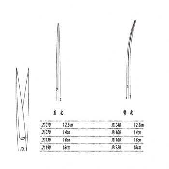 金鐘手術(shù)剪J21040 12.5cm 彎尖