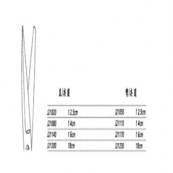 金鐘手術(shù)剪J21080 14cm 直尖圓