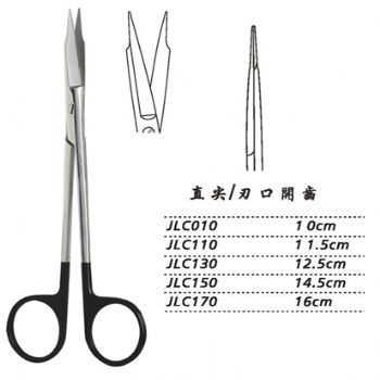 金鐘精細(xì)手術(shù)剪JLC010 10cm 直尖 刃口開齒（解剖）