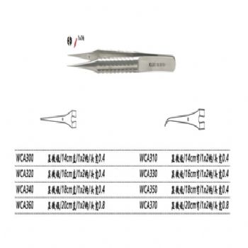 金鐘顯微鑷WCA320 16cm直1×2鉤 頭寬0.4