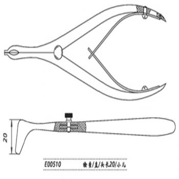 金鐘鼻鏡E00510 檢查 直 頭長20（小兒）