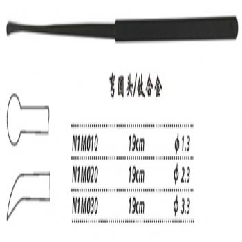 金鐘剝離器N1M030 19cm 彎 圓頭 φ3.3（鈦）