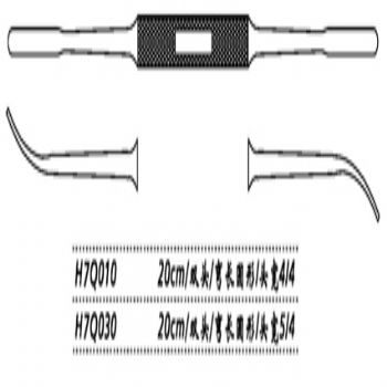 金鐘鼻剝離器H7Q030 20cm雙頭 彎長圓形 頭寬5/4