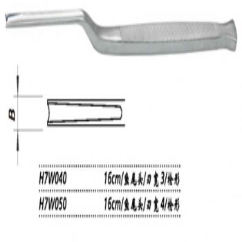 金鐘鼻中隔鑿H7W040 16cm 魚(yú)尾頭 刃寬3 槍形