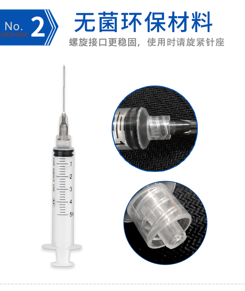 一次性使用螺口注射器 5ml帶針